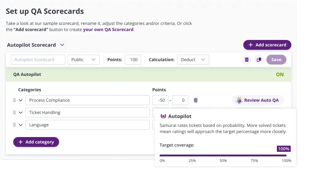 Setting up a QA scorecard in Kaizo