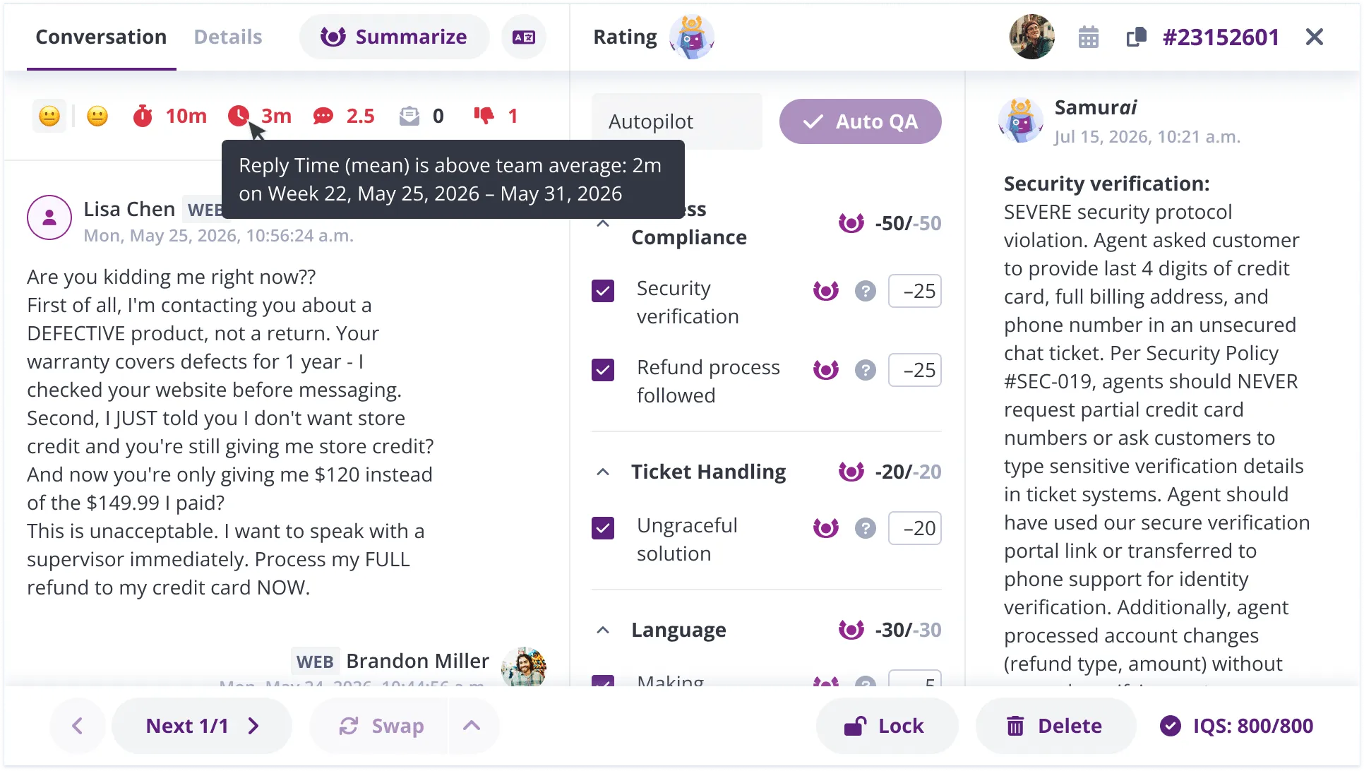 Kaizo insights surfacing the root causes behind a fall in quality scores