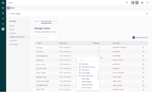 Creating backlog teams