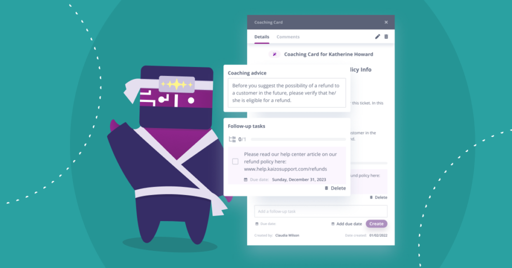 create coaching cards for agents