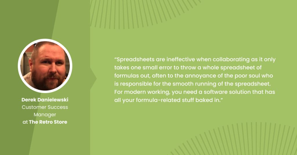 spreadsheets as a customer service challenge