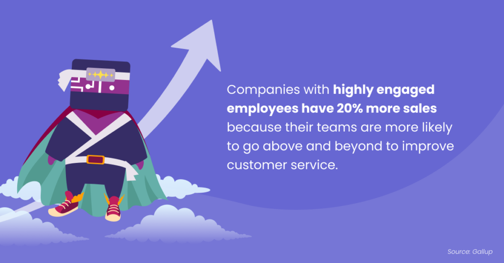 engaged employees bring more sales