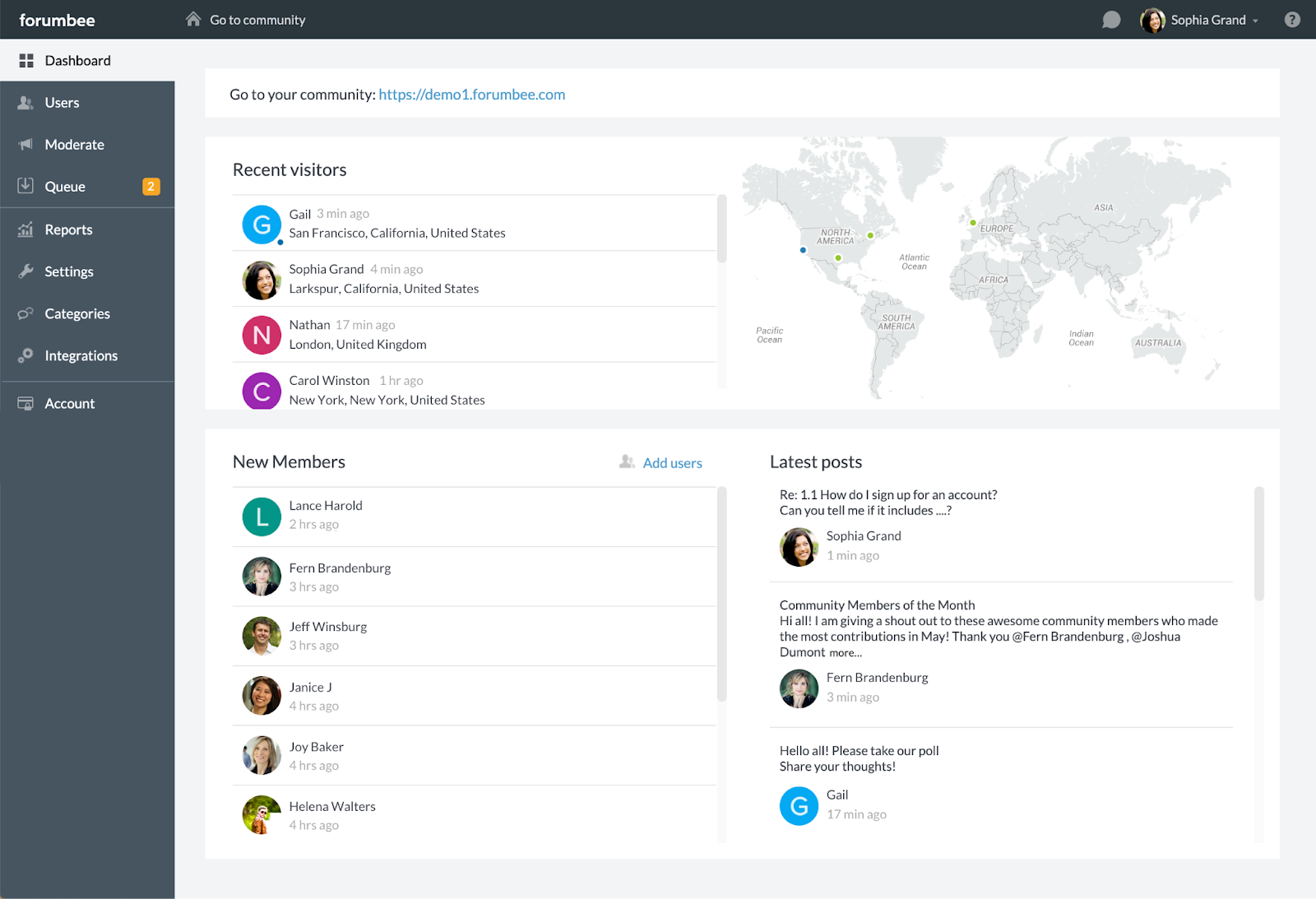 Forumbee community and self-service