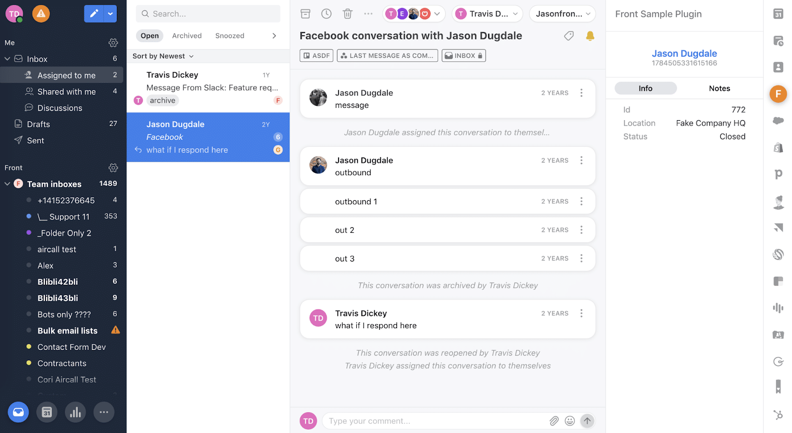 customer success tool front