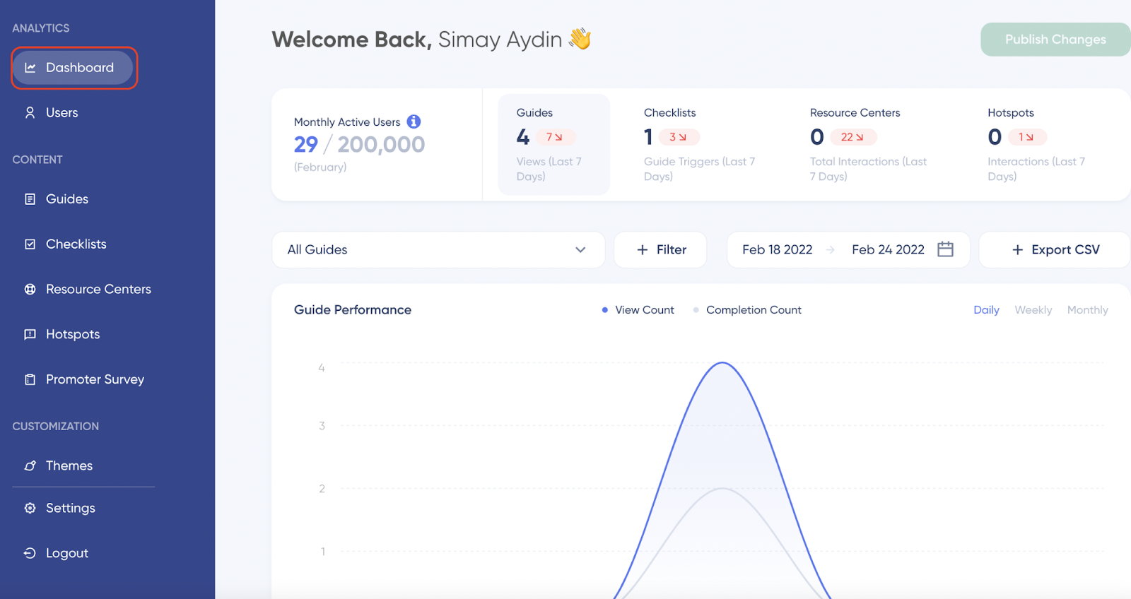 customer success tool userguiding