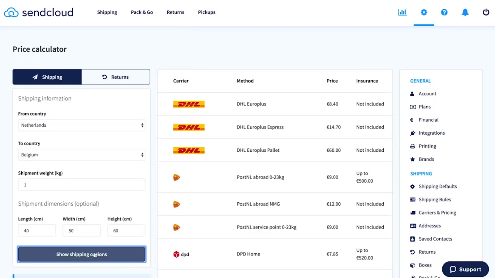 ecommerce tool sendcloud
