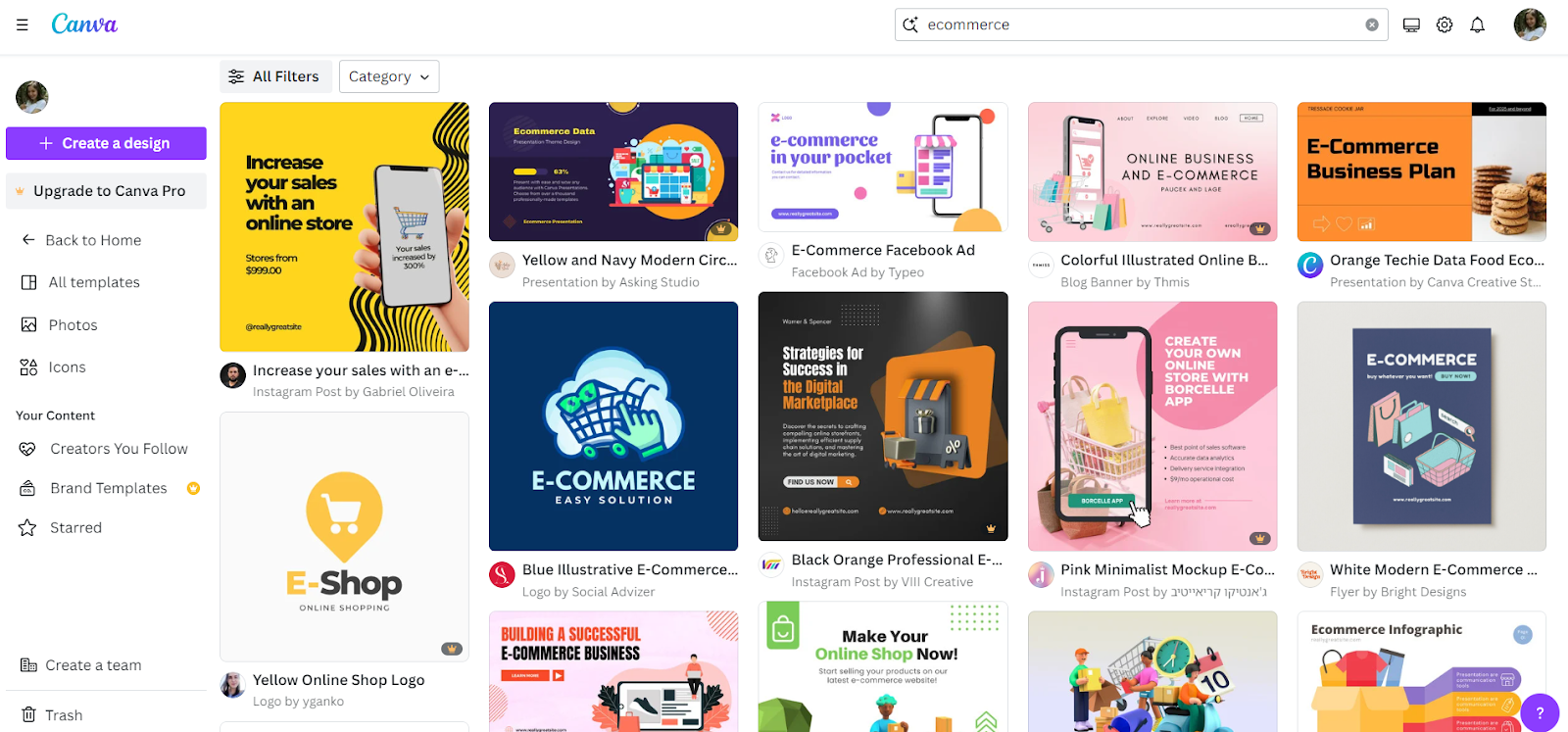 ecommerce tool canva